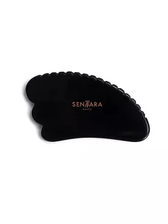SENTARA | Pierre de massage - Corne Gua Sha avec dents Noir |